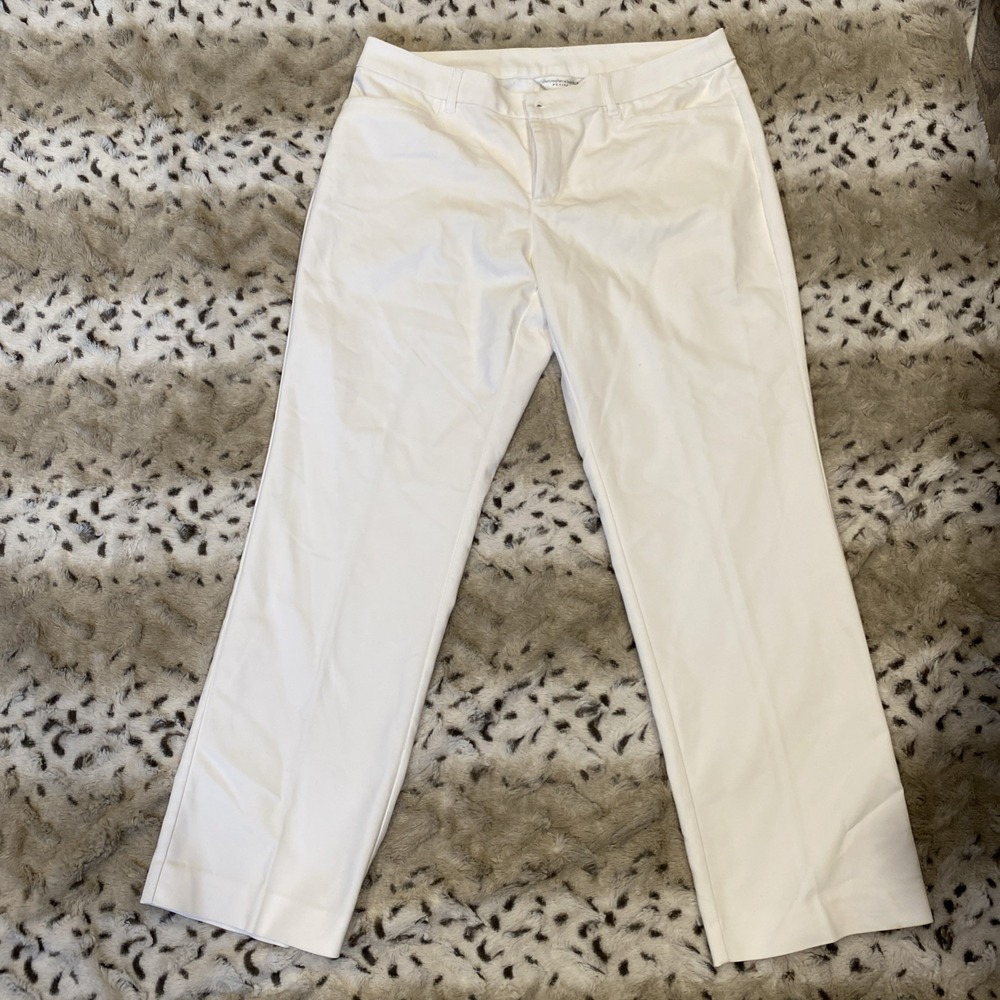 Christopher Banks Straight Leg White 8P Pants (34x28)